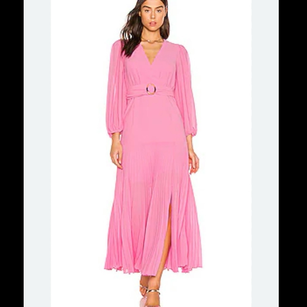 Bardot Long sleeve pleated dress